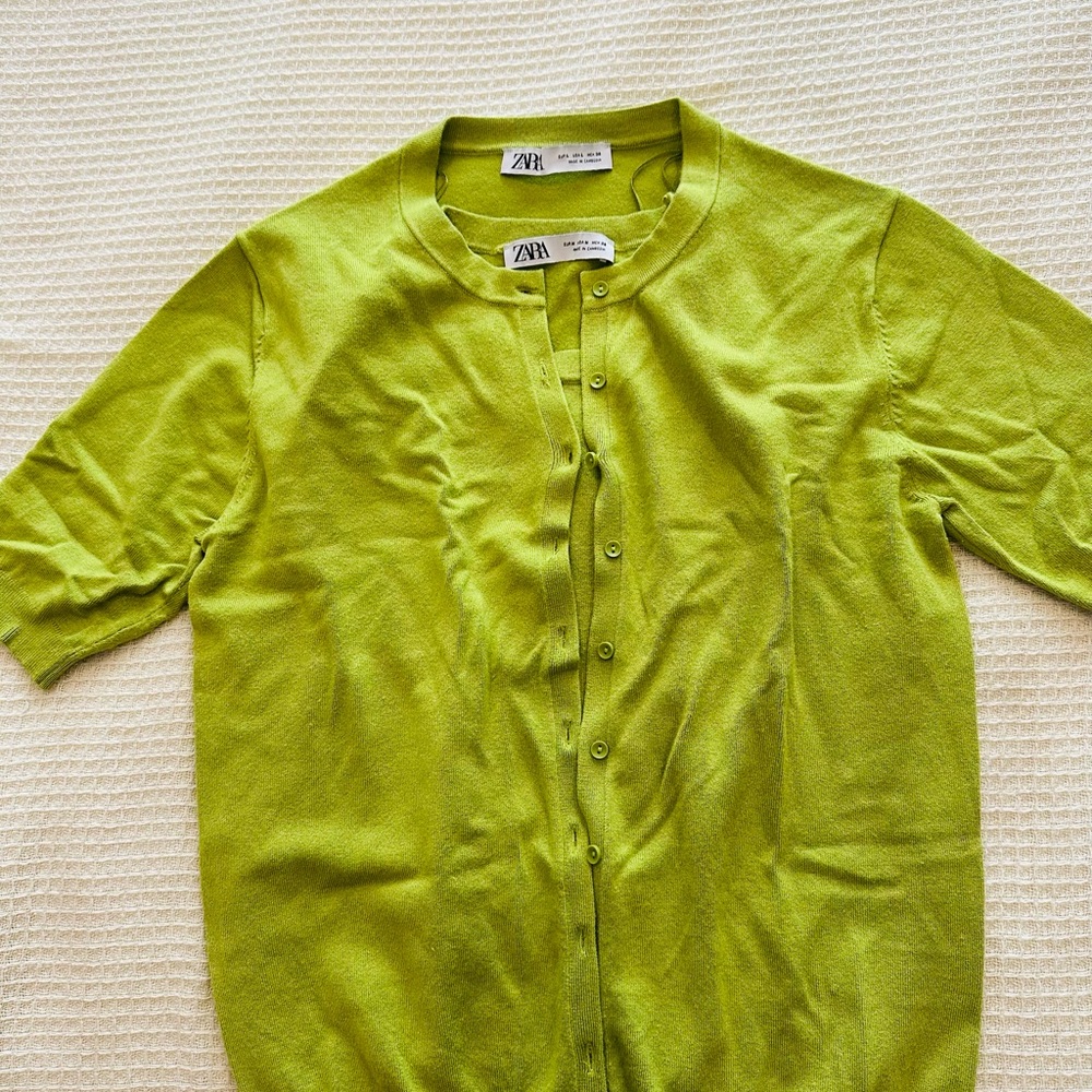 Zara Lime Knit Top